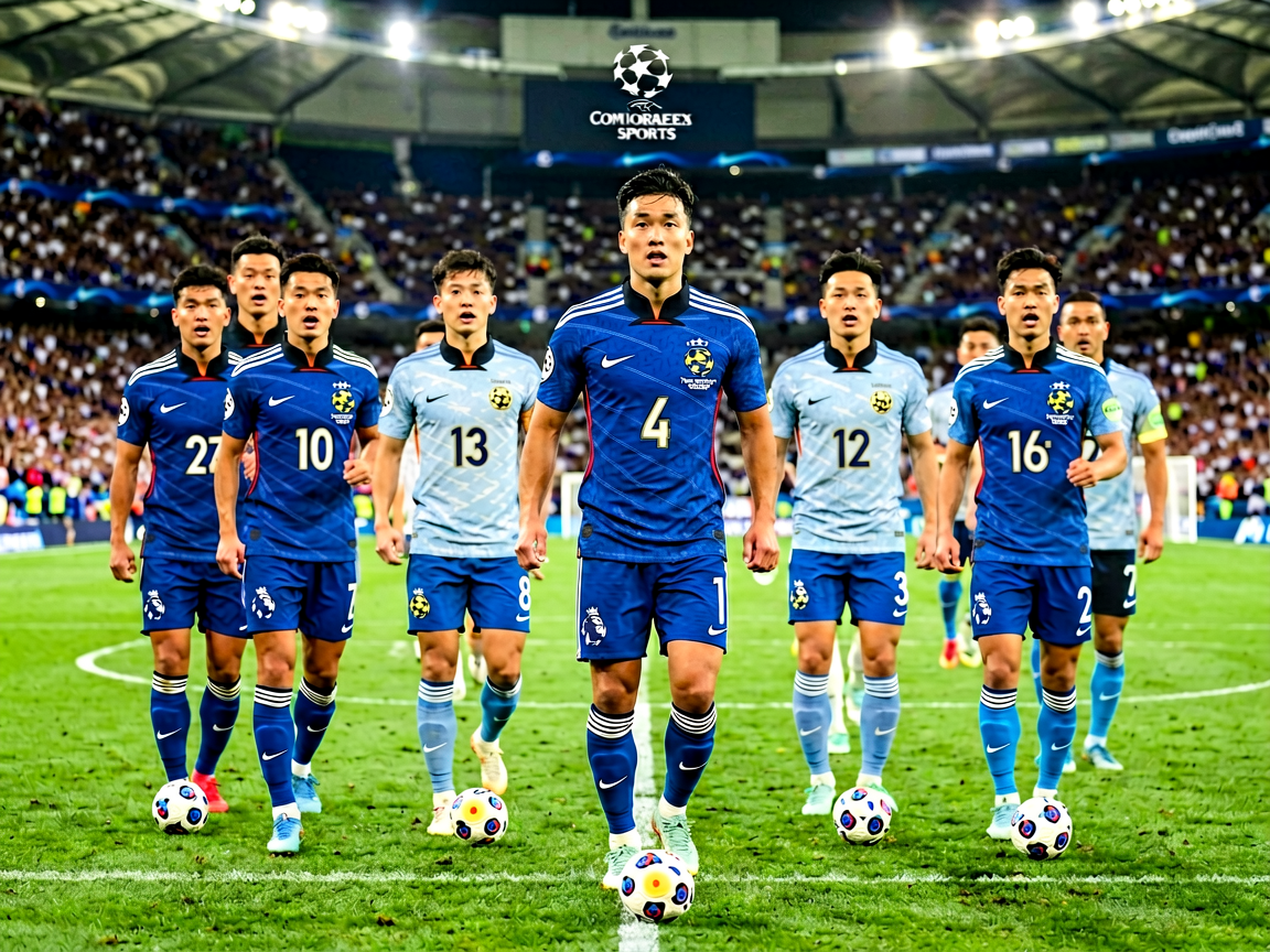 欧冠联赛球队入场与比赛精彩画面